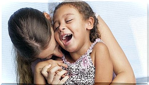 Mother and daughter share a good time