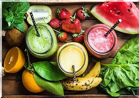 Fruit smoothies.