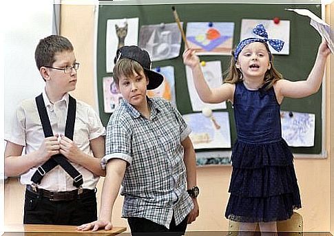 The theater in the children's classroom