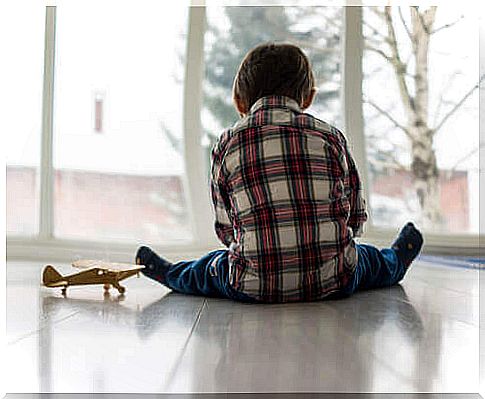 Child playing alone